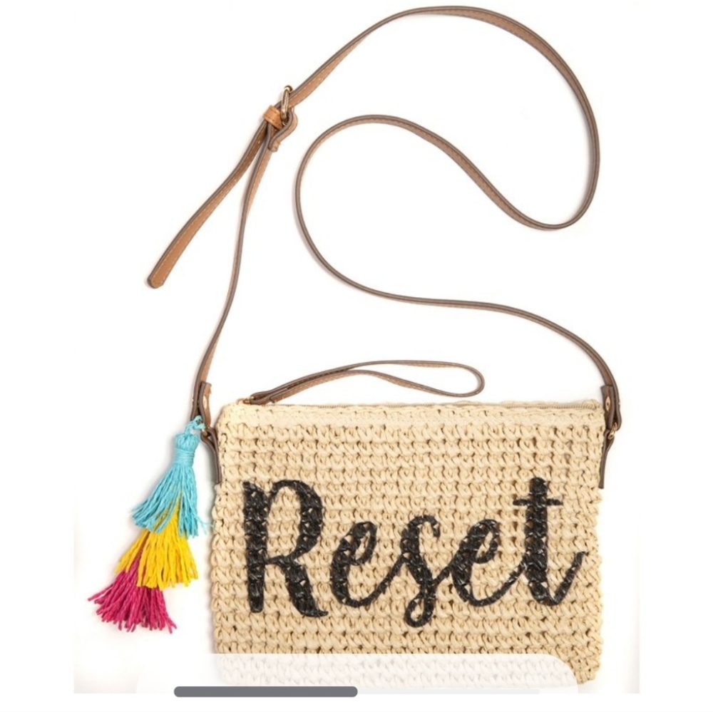 Straw cross body Bags NWT